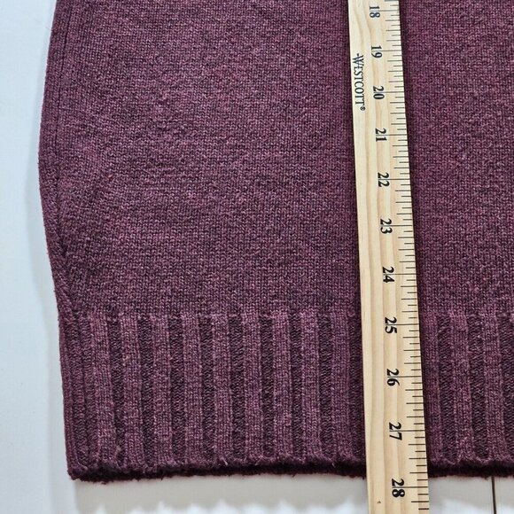 Marlboro Classics Sweater Mens XXL Burgundy LS 1/4 Zip Mock Neck VTG Wool Blend - Picture 9 of 16
